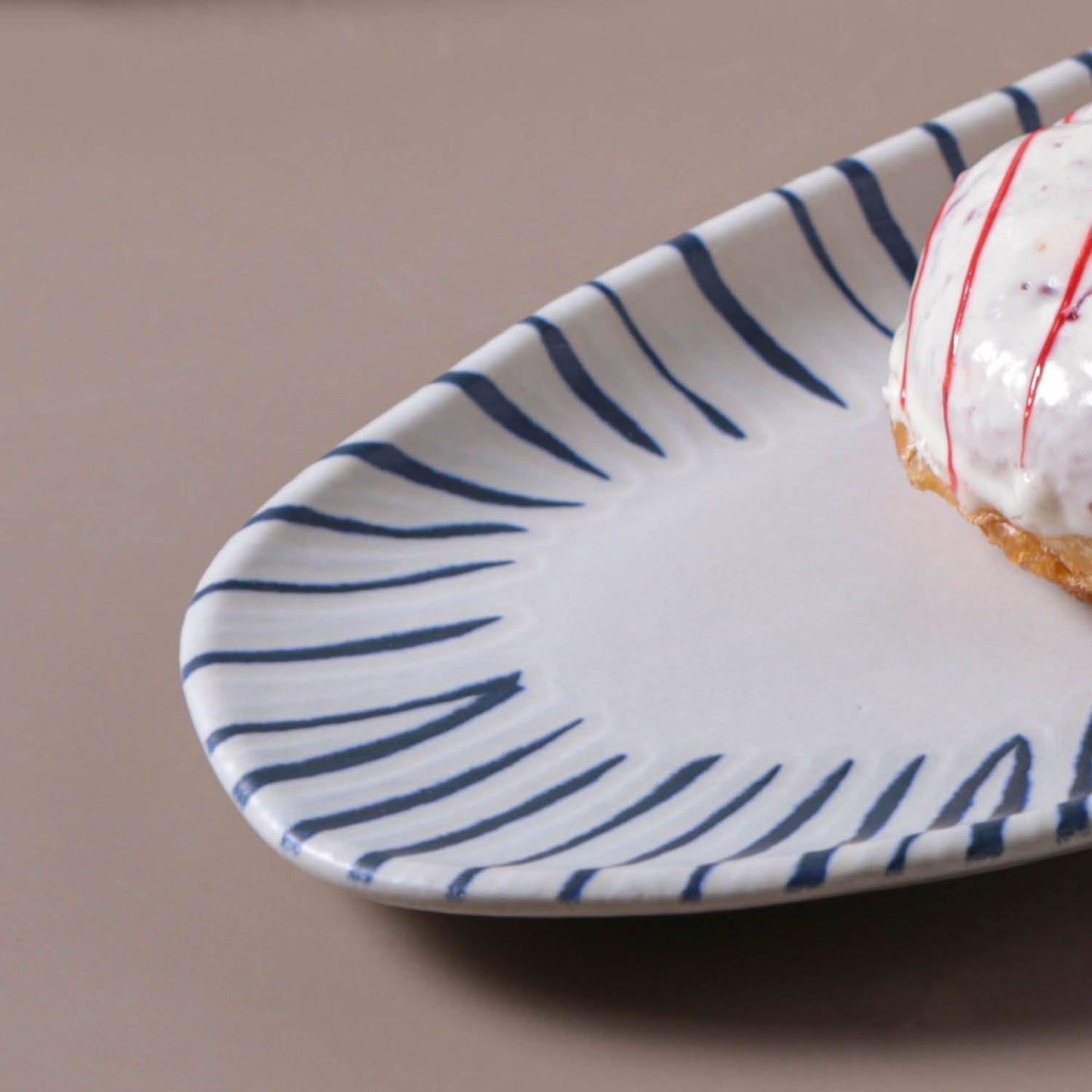 Shallow Organic Oval Platter Large Set of 4