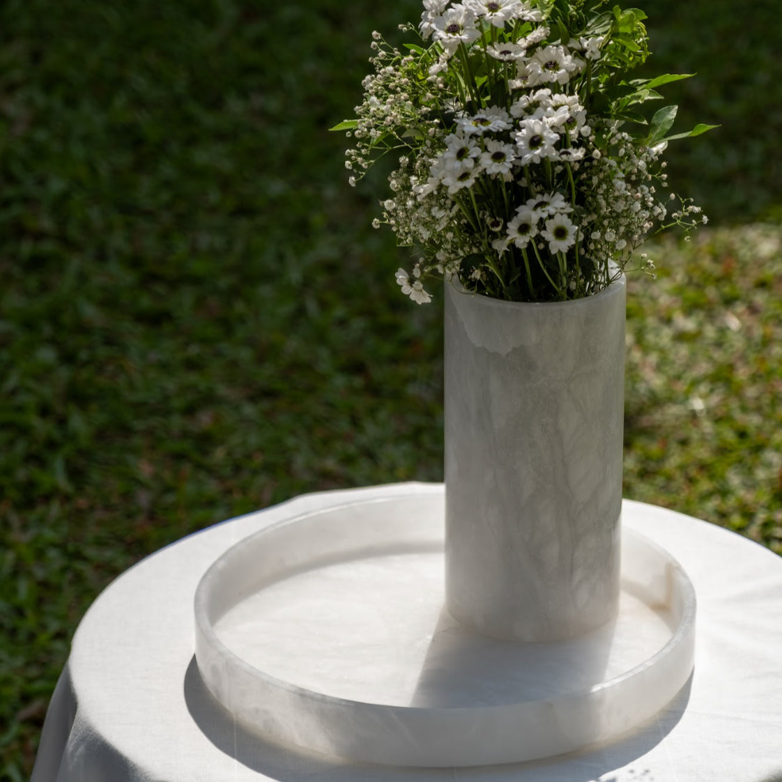 Santo Alabaster Tall Vase