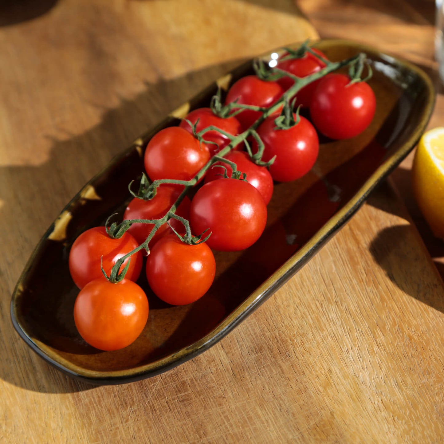 Shallow Organic Oval Platter Small Set of 4