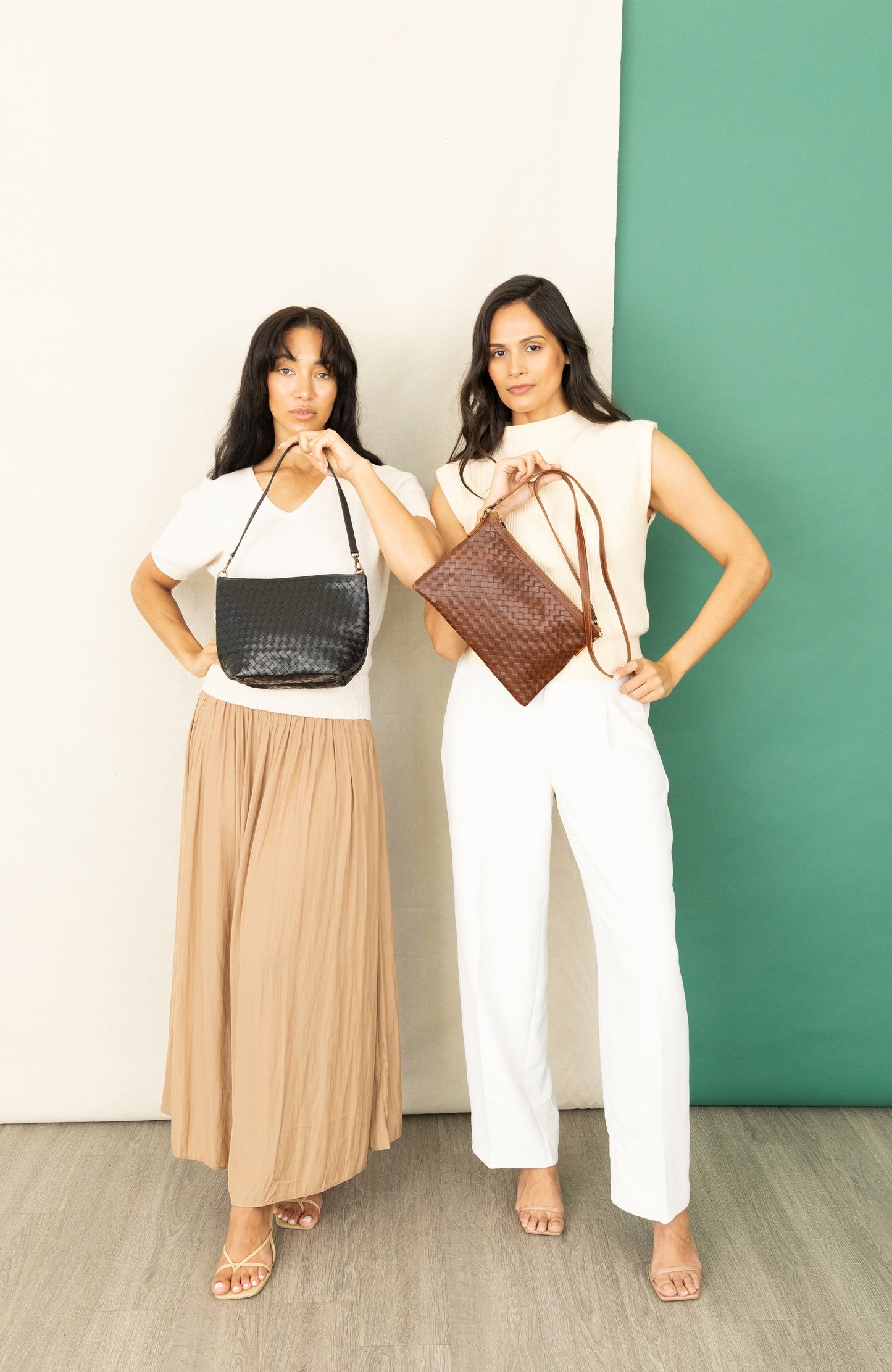 Woven Leather Shoulder Bag