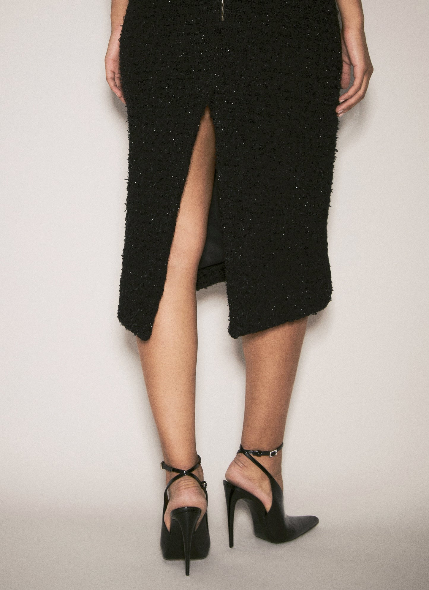 Balenciaga Women Boucle Midi Skirt