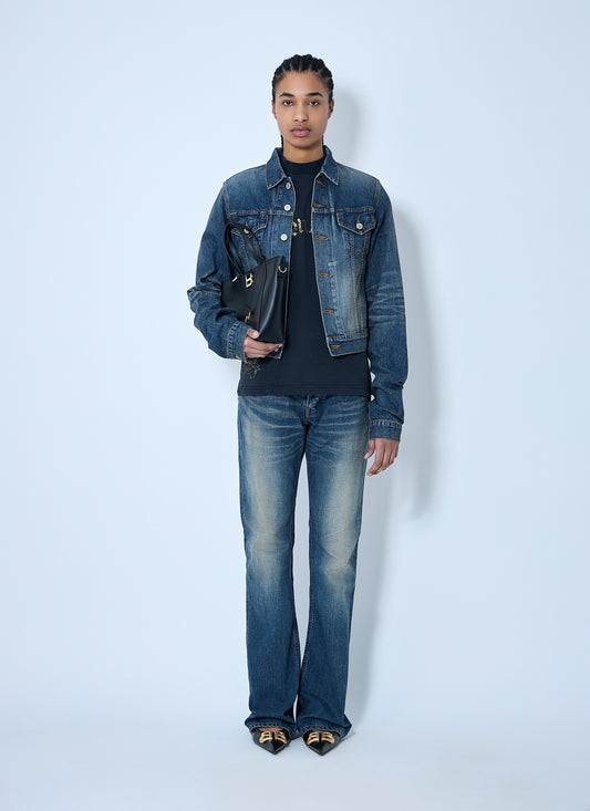 Balenciaga Women Logo Patch Jeans