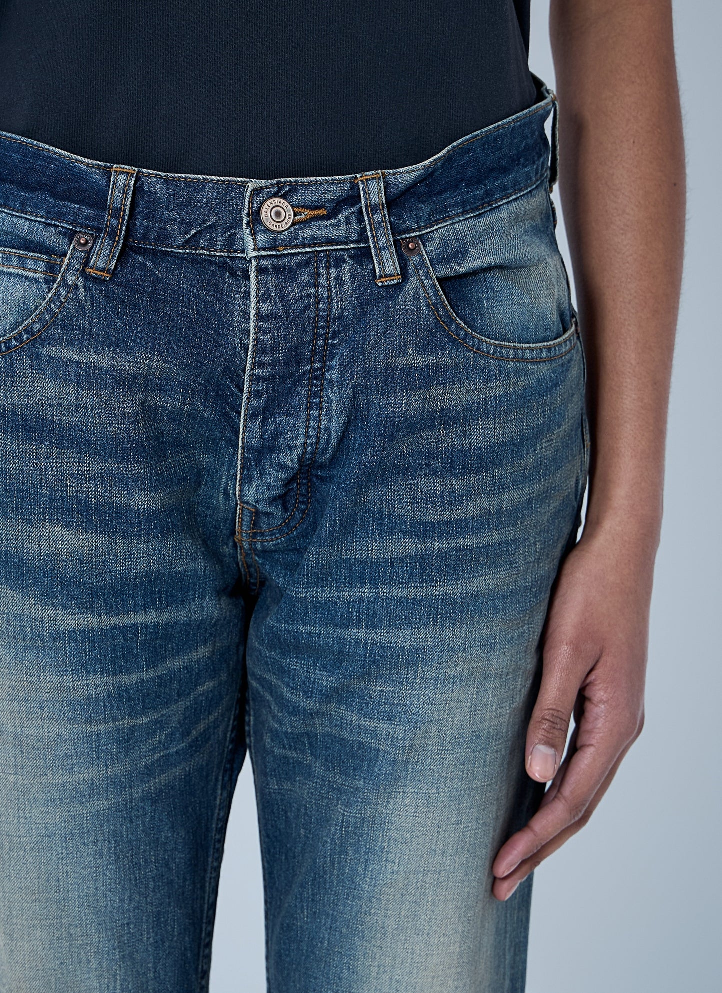 Balenciaga Women Logo Patch Jeans