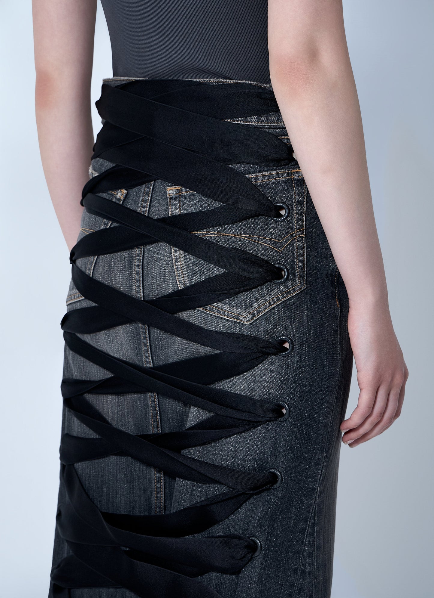 Balenciaga Women Lace-Up Skirt