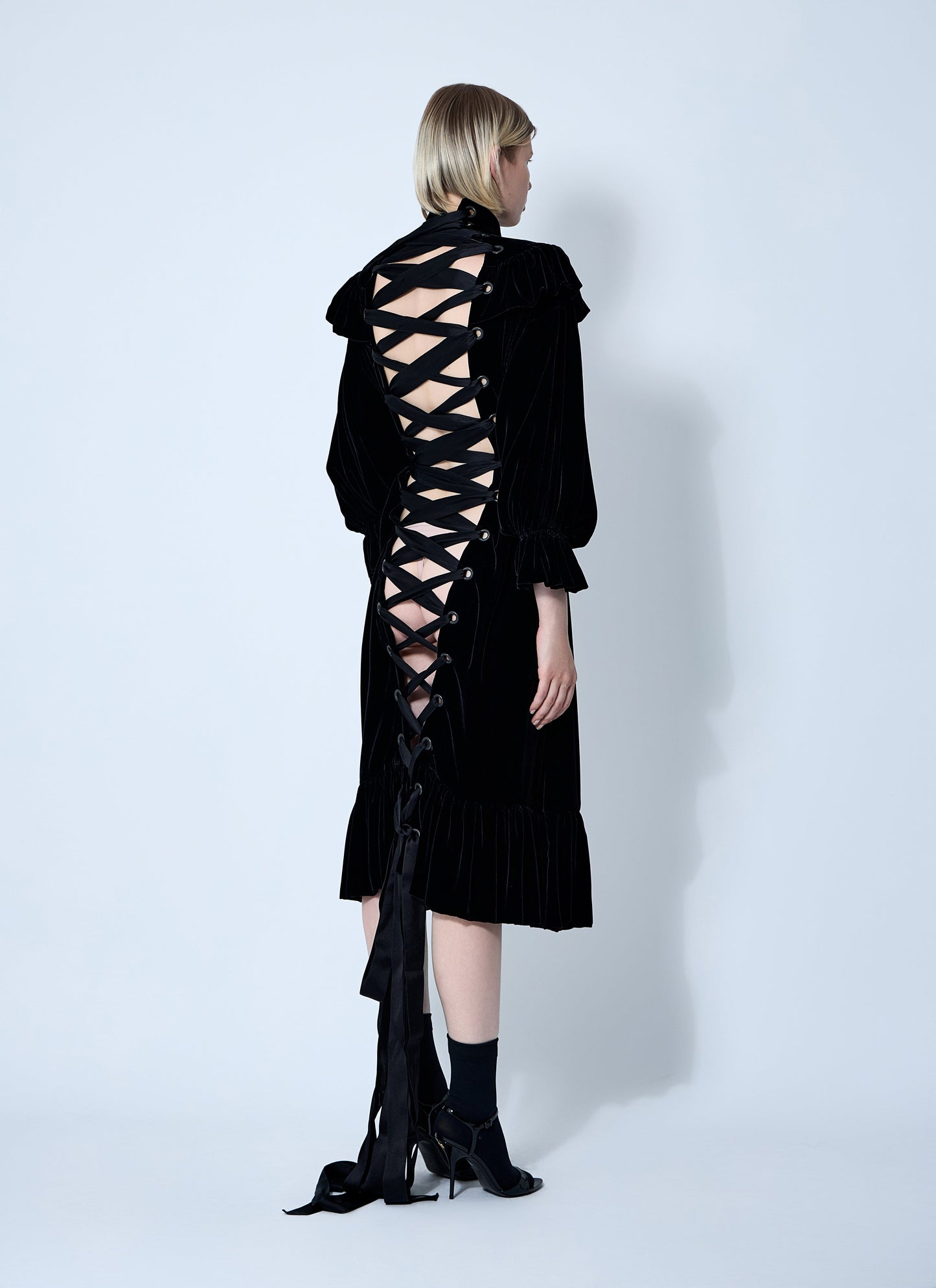 Balenciaga Women Lace-Up Dress