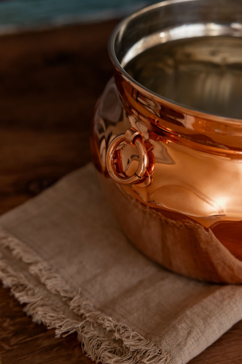 Vintage Inspired Copper Cauldron Pot
