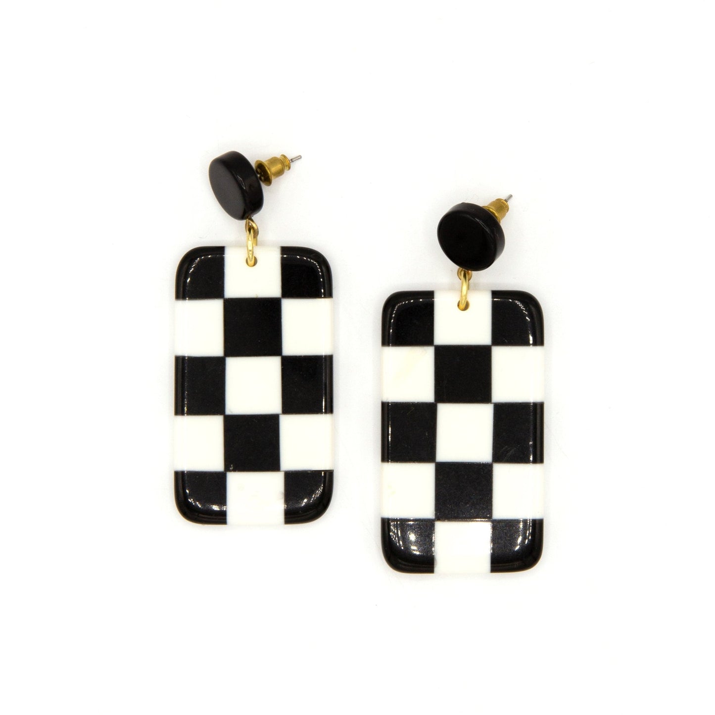 Checkered Resin Earrings