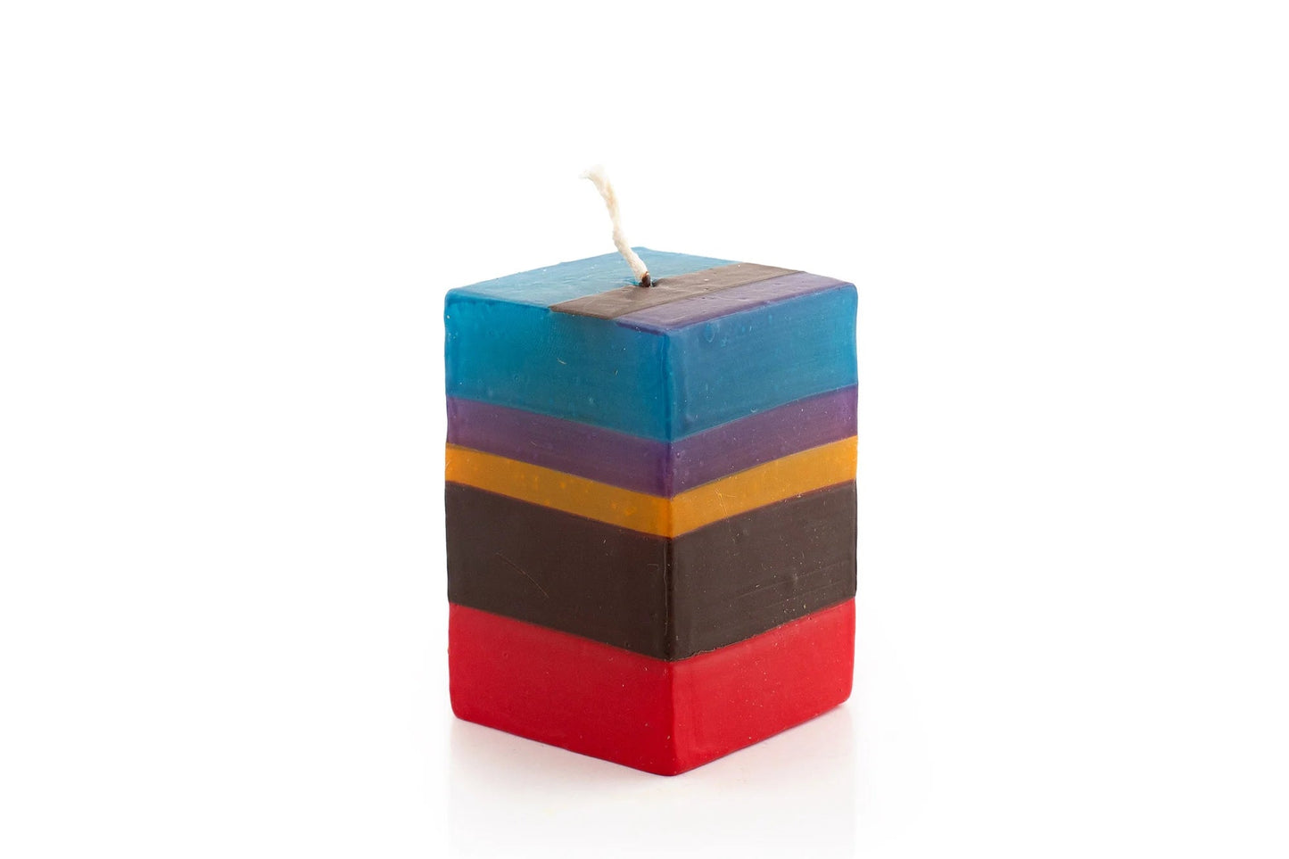 Memphis Stripe Painted Candles