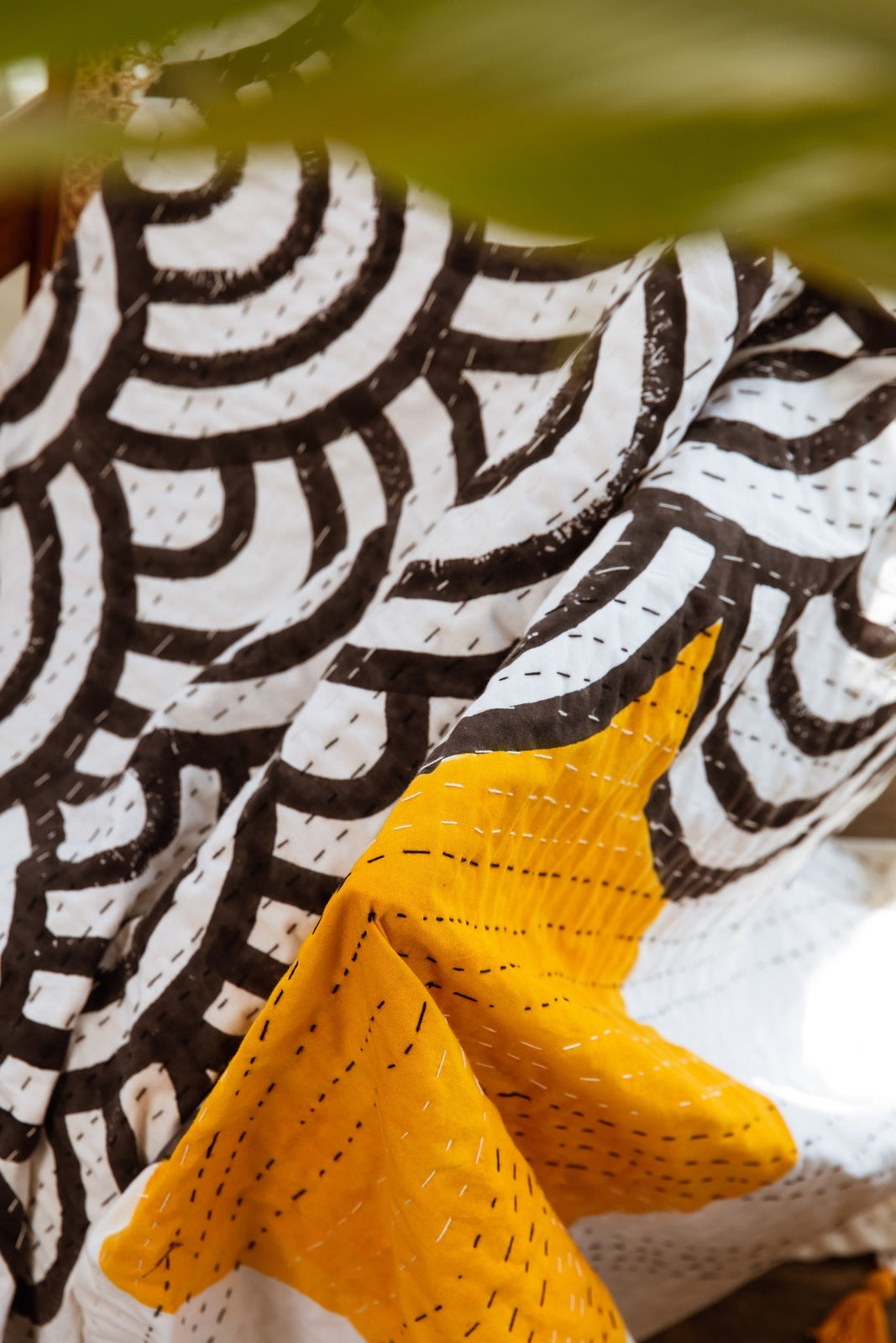 Making Waves Kantha Throw