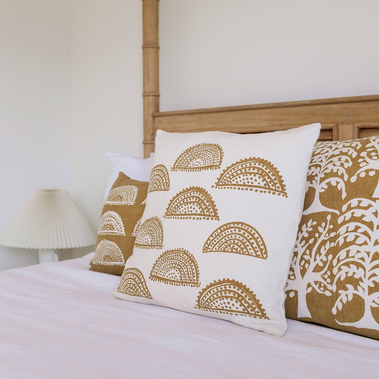 Sunlit Splendor petite sunburst print square pillow