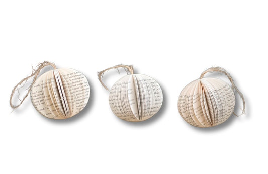 Book Ornament- Set of 3