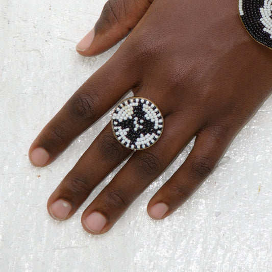 Umoja Beaded Brass Ring