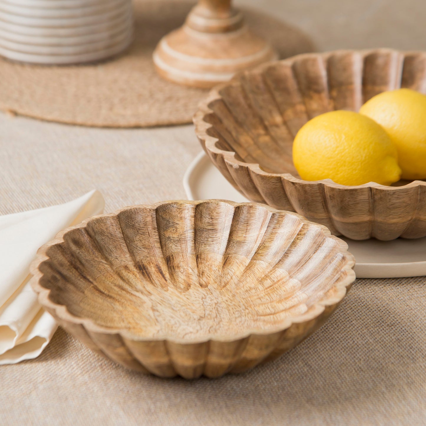 Scallop Serenity Bowls - Natural