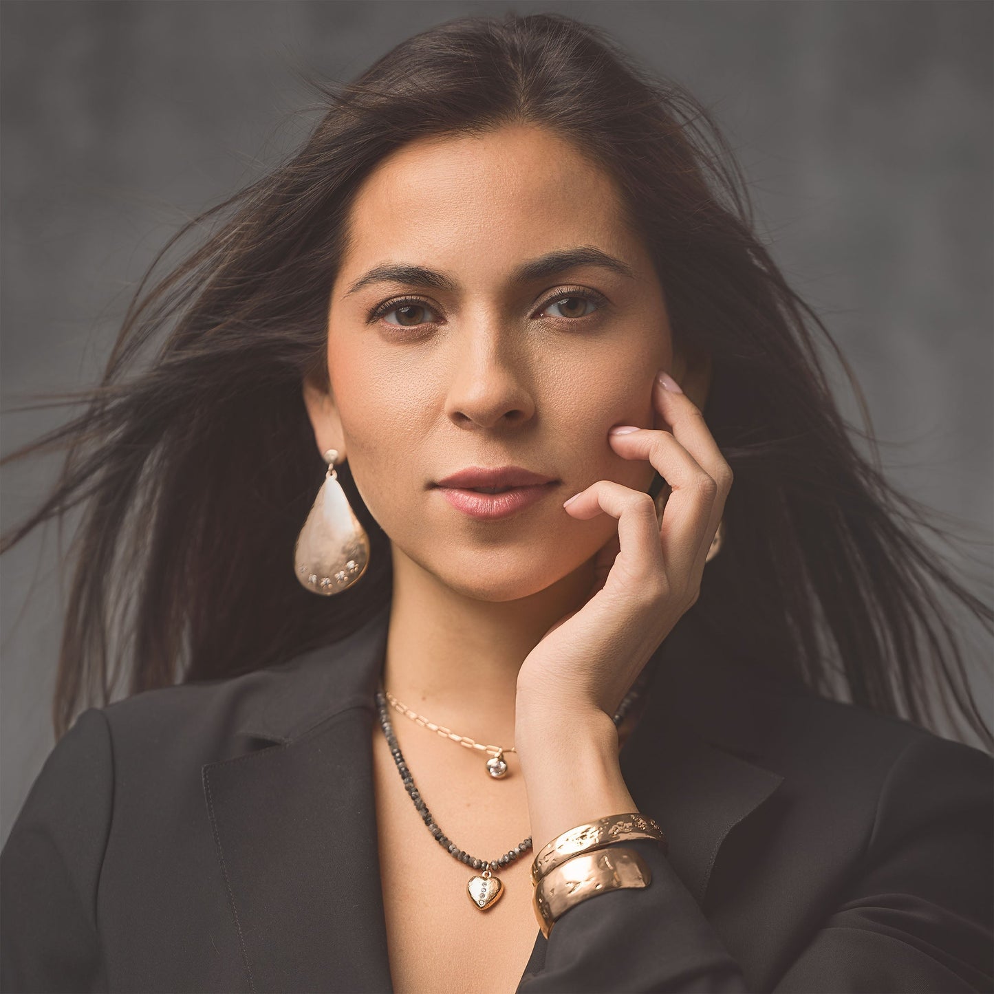 Shining Love, Night Sky Bronze Necklace