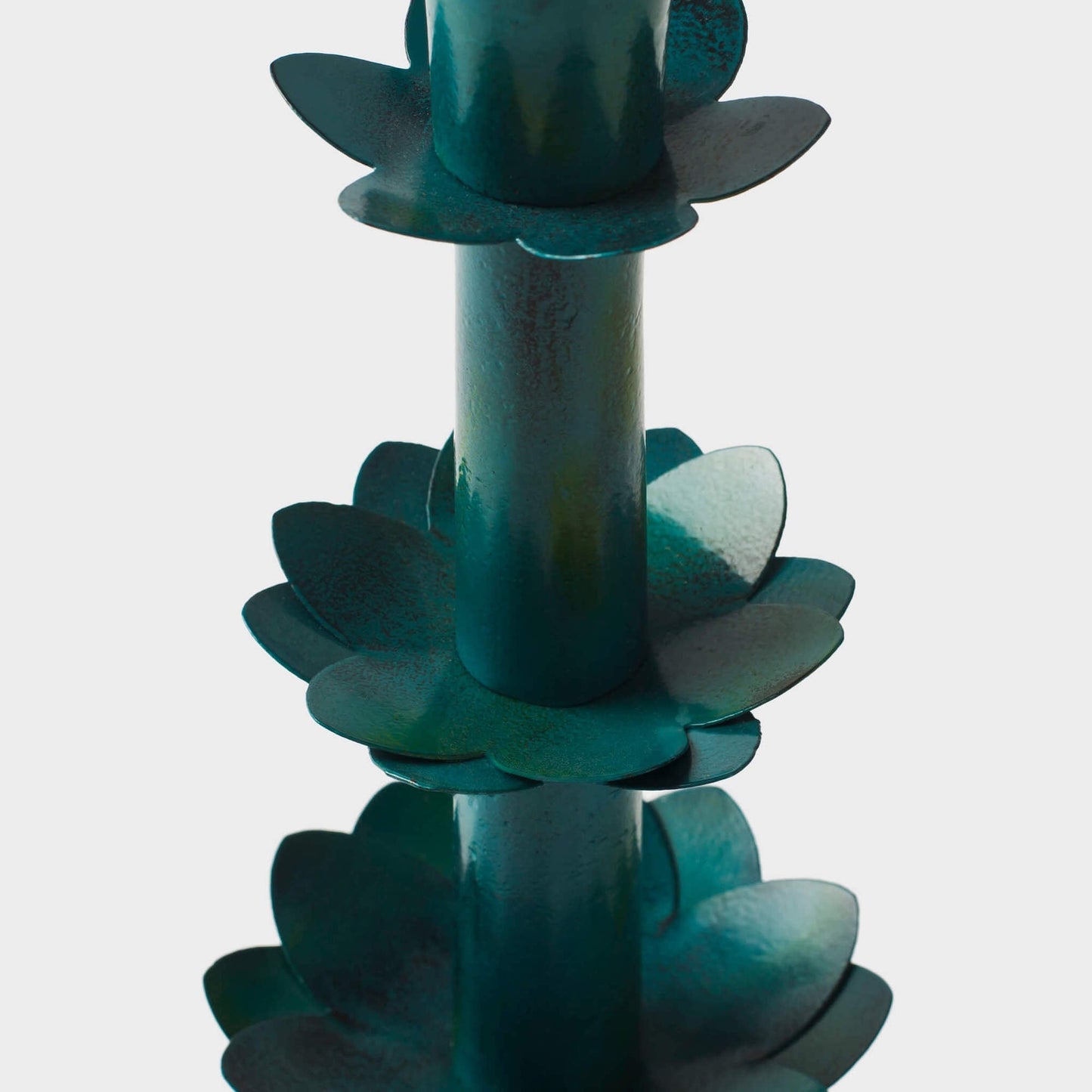 Green Lotus Bloom Tapered Candleholders