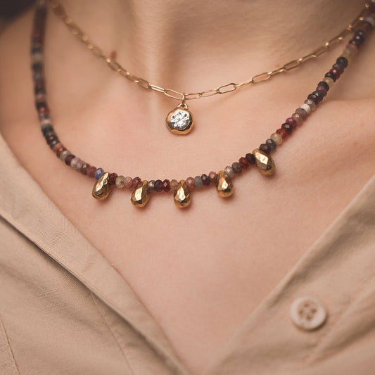 Spinel Teardrops Necklace