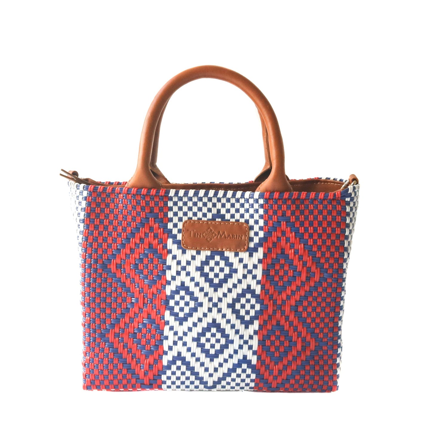 Piruli Small Woven Crossbody with Leather