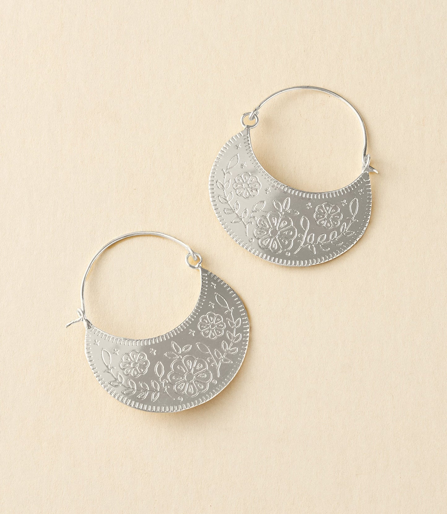 Haveli Etched Hoop Earring