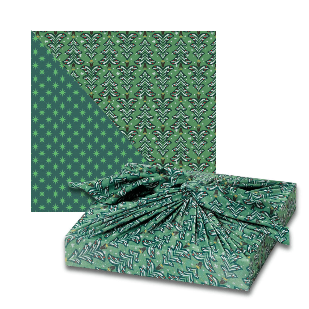 Assorted Set of 9 Reusable Cloth Furoshiki Gift Wrap | Holiday Collection