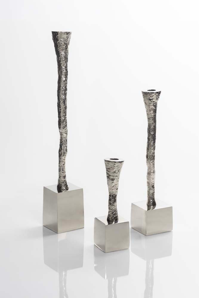 Nest Candle Holder Nickel Silver