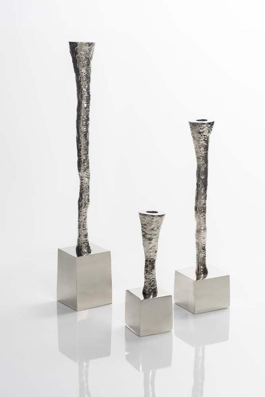 Nest Candle Holder Nickel Silver