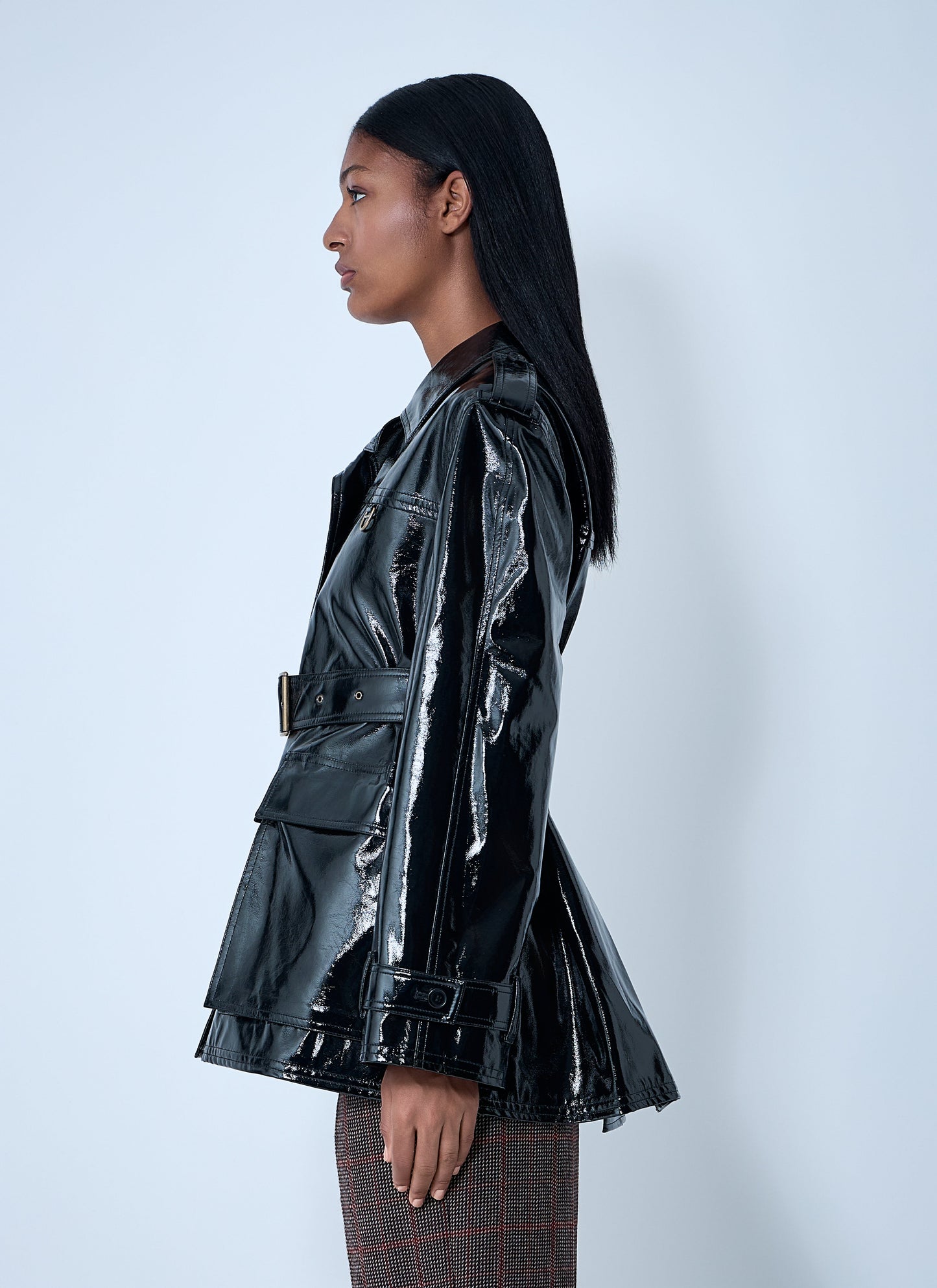 Chloé Women High-Shine Belted Jacket
