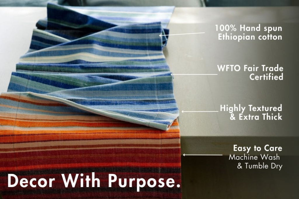 Climate Warming Ethiopian Handwoven Table Runner