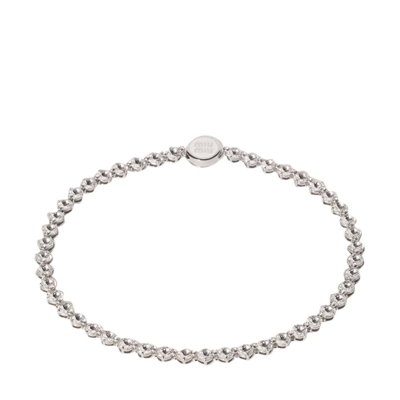 Miu Miu Women Crystals Logo Bracelet
