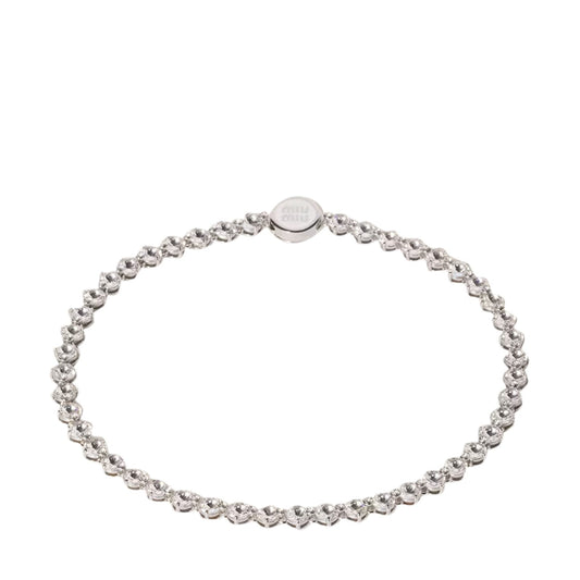 Miu Miu Women Crystals Logo Bracelet
