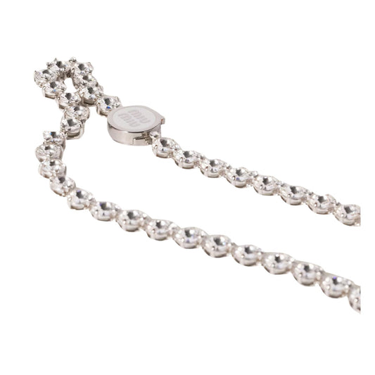 Miu Miu Women Crystals Logo Bracelet