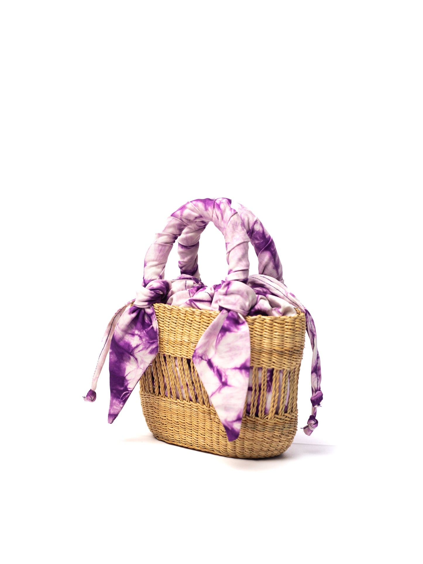 Ayine Bag Mini - Natural w/ Purple and Pale Lining