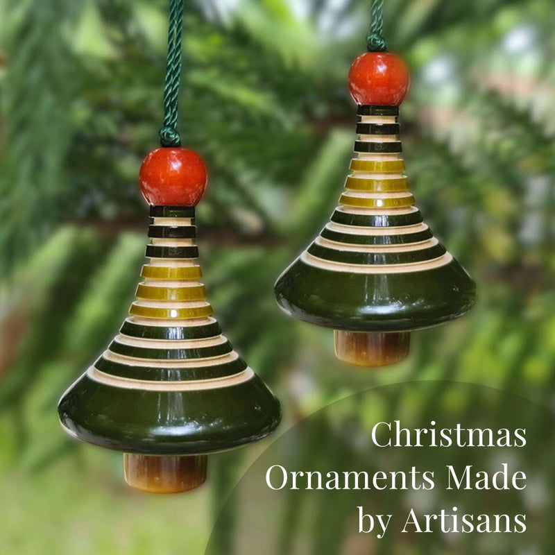 Christmas Tree Ornaments – Mini Bells | Set of 2