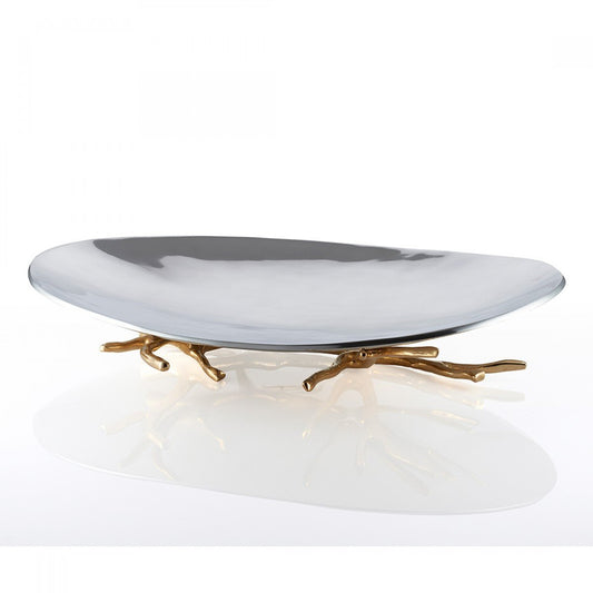 Manzanita Pedestal Platter Lg