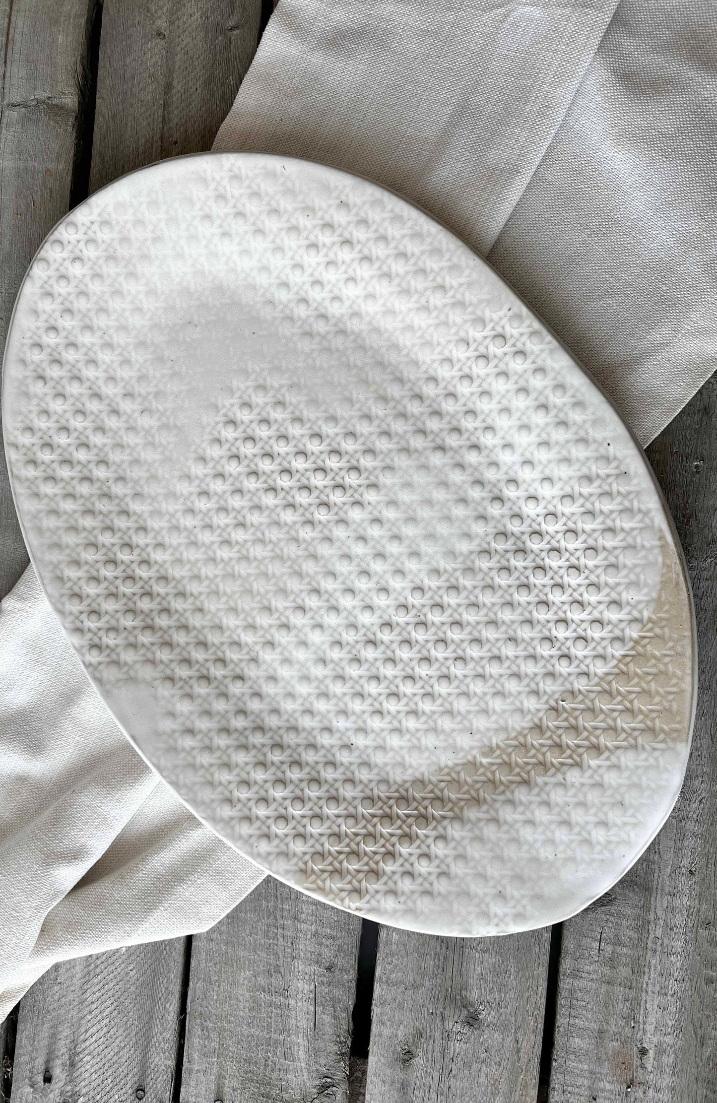 Sandalwood Caned Statement Platter