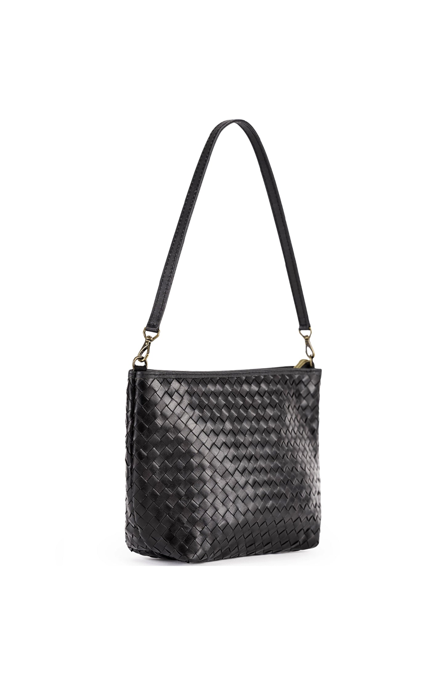 Woven Leather Shoulder Bag