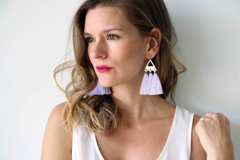 Trío Tassel Earring - Lavender