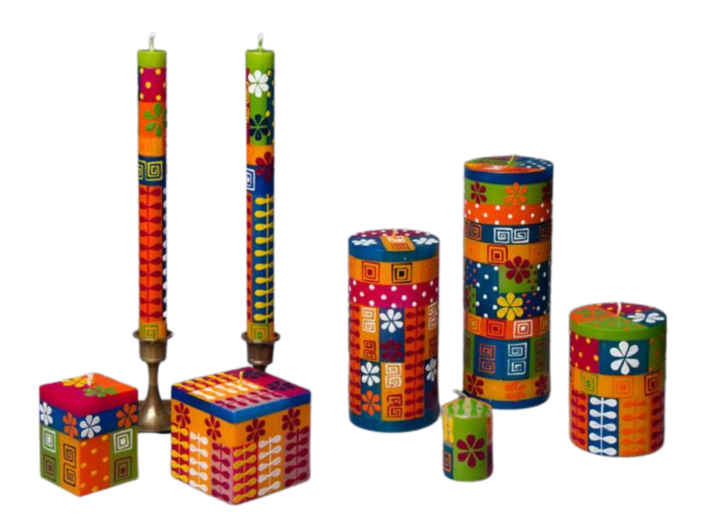 Summer Painted Candles