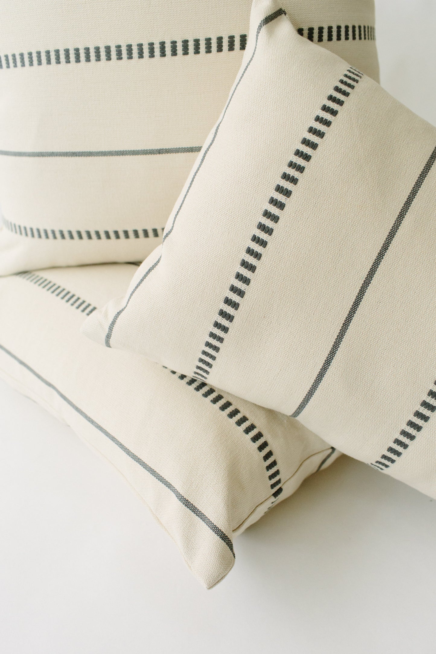 LOOM Imports Cream & Gray Brocade Pillow cover