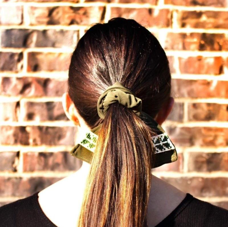 Lara Hair Scrunchie - Green
