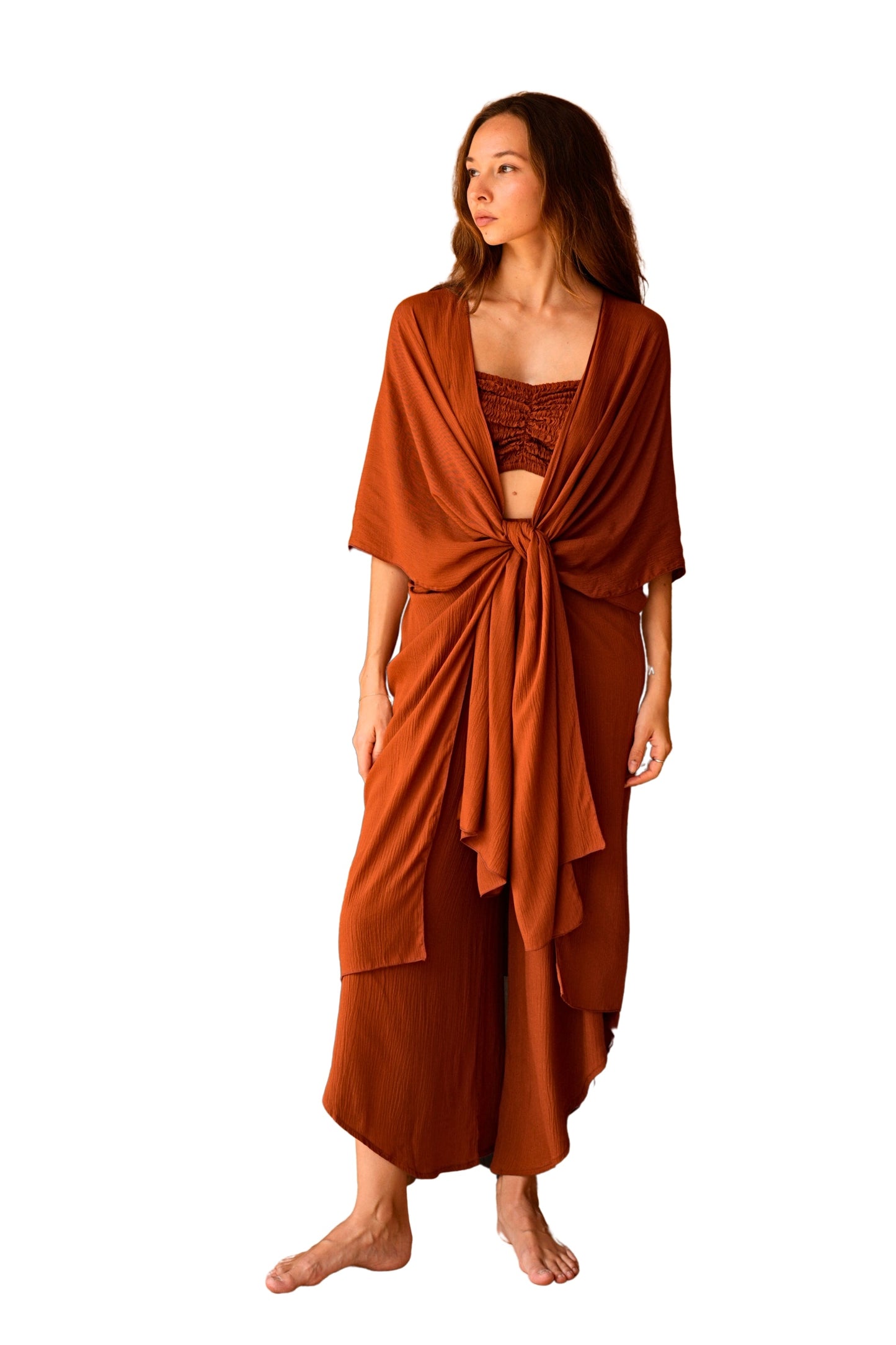 Kaia Flowy Kimono Wrap Duster
