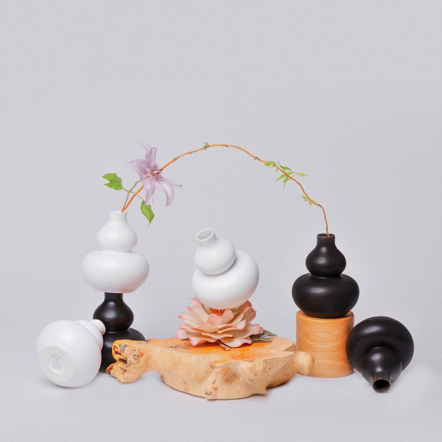 Semi-Matte Porcelain Mini Double Gourd Vase