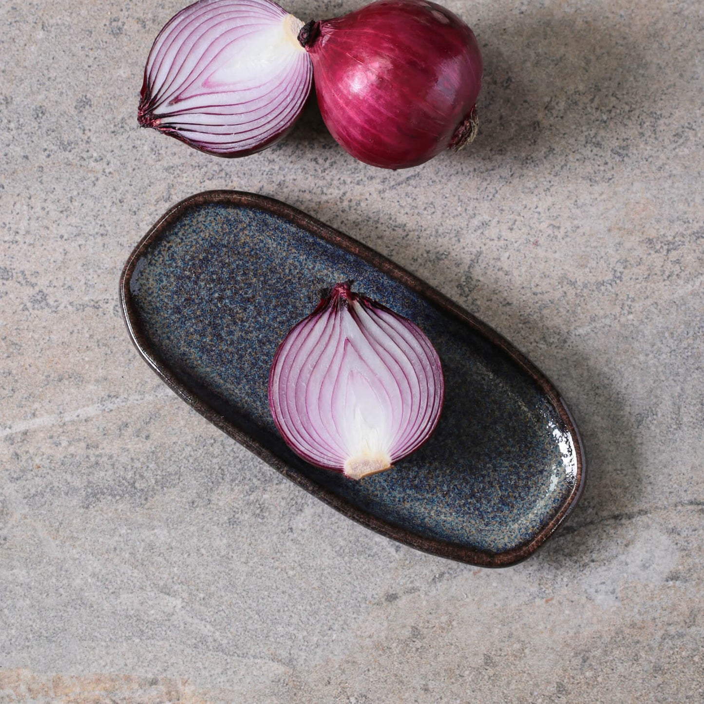 Shallow Organic Oval Platter Mini Set of 4