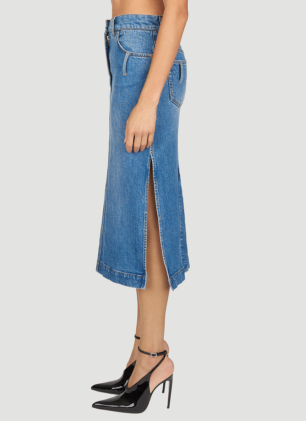 Dolce & Gabbana Women Denim Midi Skirt