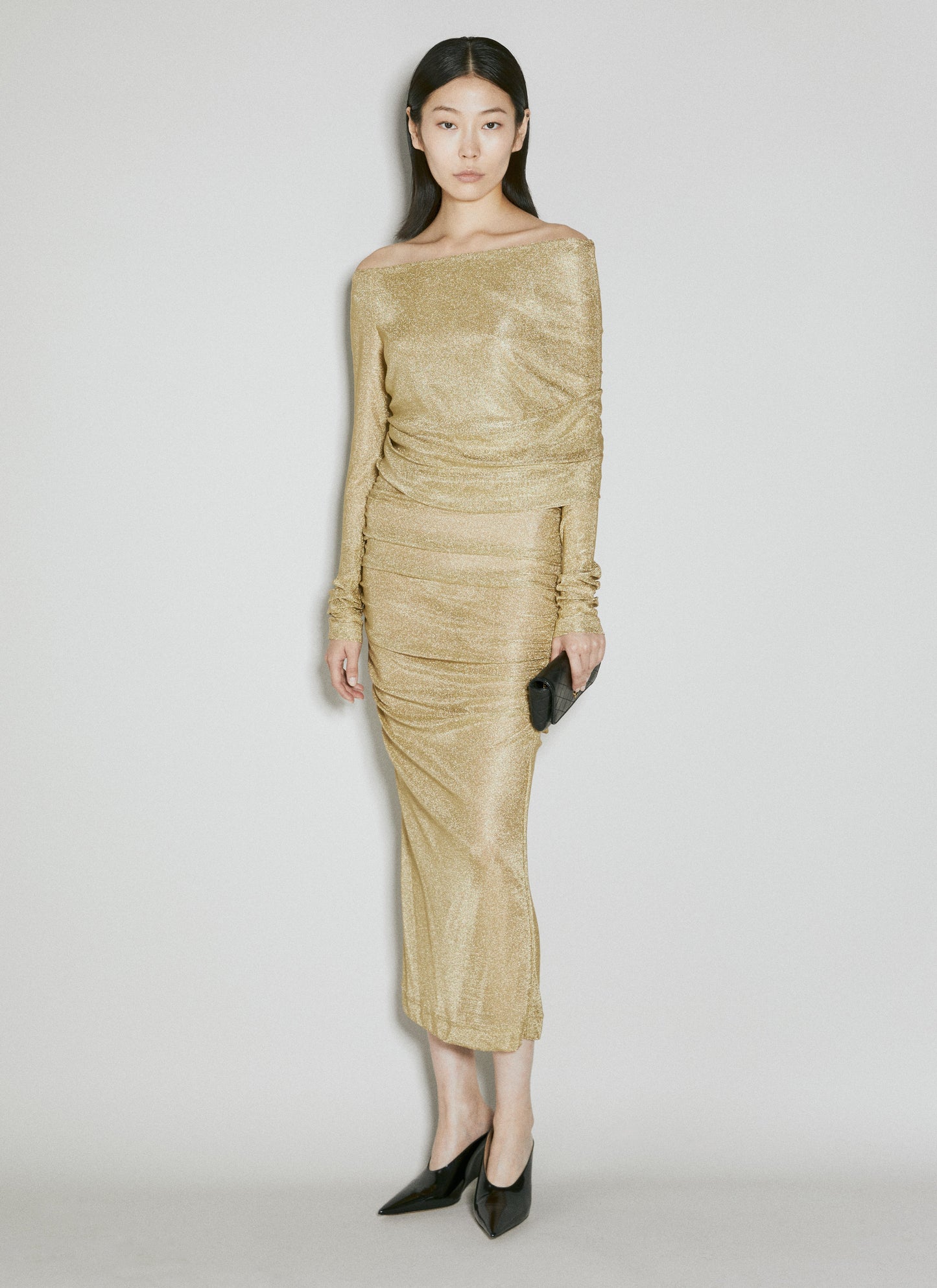 Dolce & Gabbana Women Lurex Mesh Midi Dress