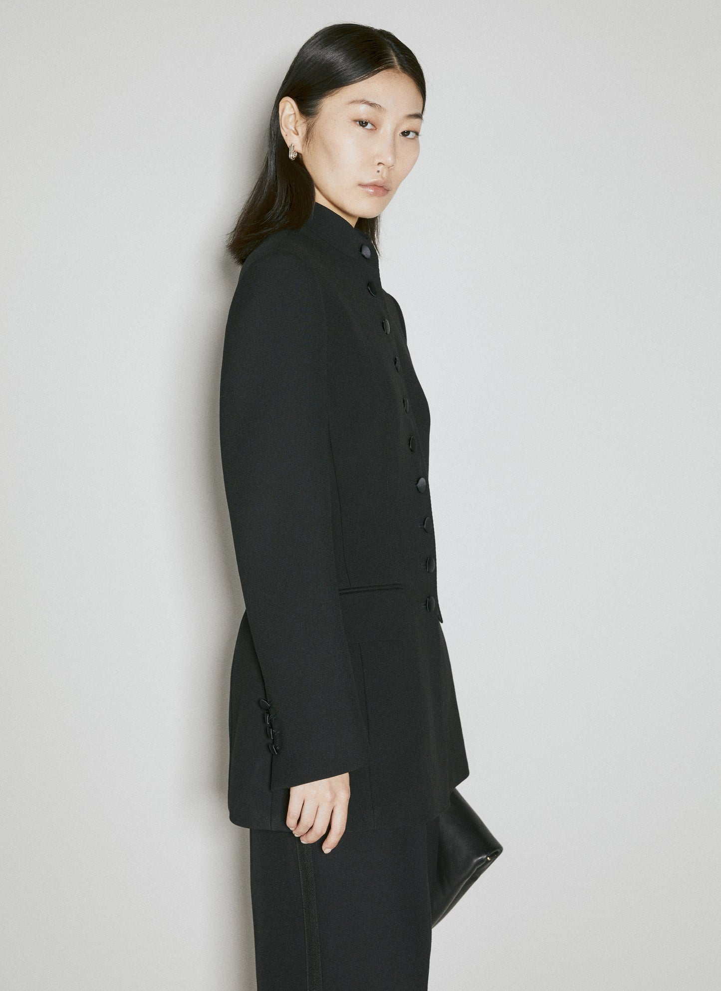 Dolce & Gabbana Women Long Single-Breasted Wool Cady Jacket