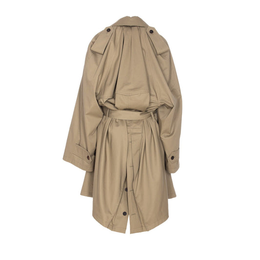 Balenciaga Women Draped Neck Midi Trench