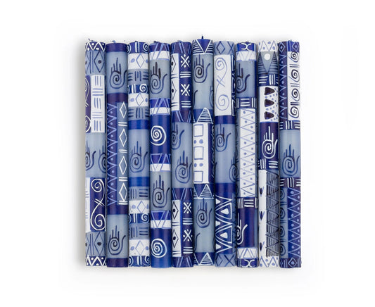 Hamsa Painted Candles