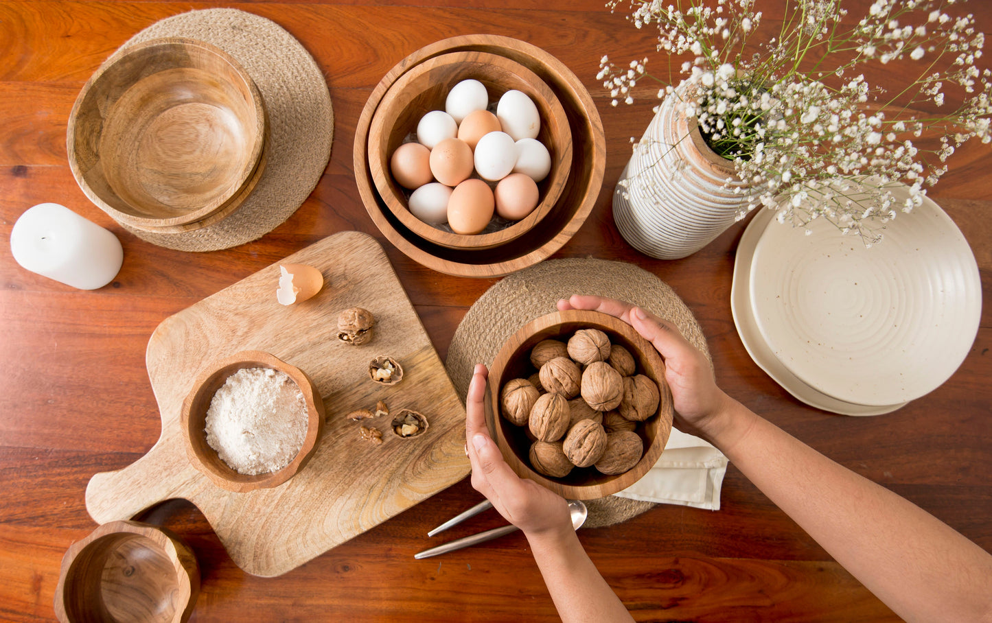 Gravon Acacia Nut Bowls