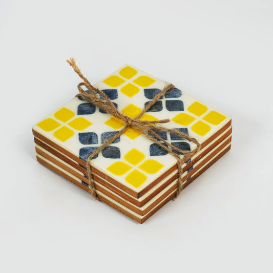 Marigold Mosaic Inlay Coasters