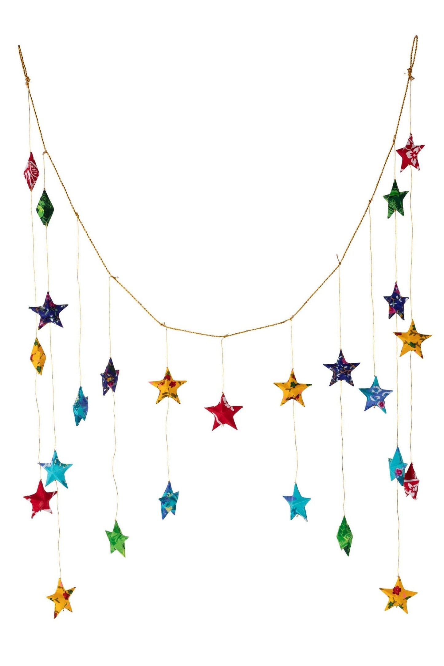 Upcycled Sari Star Valance